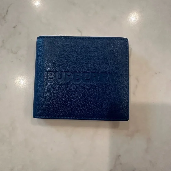 Burberry Blue Leather Wallet - Picture 2 of 5